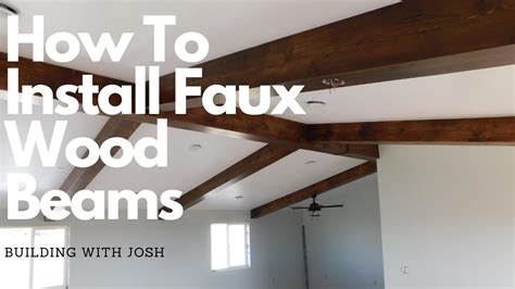 how to box in a steel beam with wood|how to install faux beams.